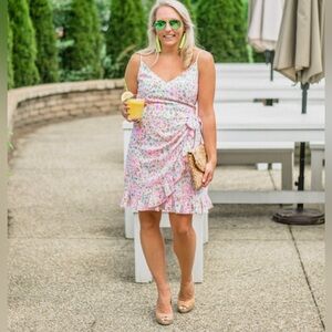 ☑️Lilly Pulitzer Summer Fruit Alysa Wrap Mini Dress Size 0